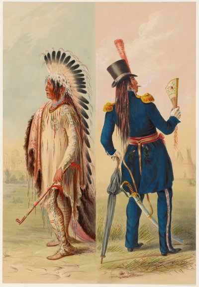 Wi-Jun-Jon, um chefe assiniboine de George Catlin