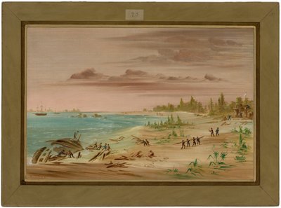 Naufrágio do Aimable, na costa do Texas. 1685 de George Catlin