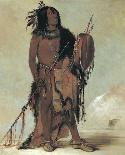 Wún-nes-tou, Búfalo Branco, um curandeiro idoso de George Catlin