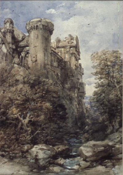 Castelo Craigmillar (wc no papel) de George Cattermole