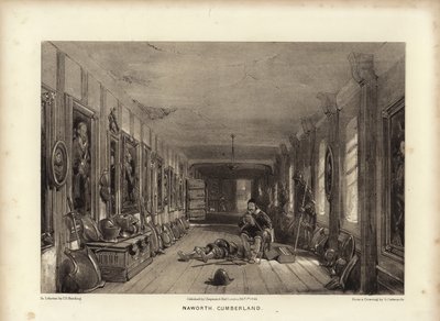 Naworth, Cumberland (litotint) de George Cattermole