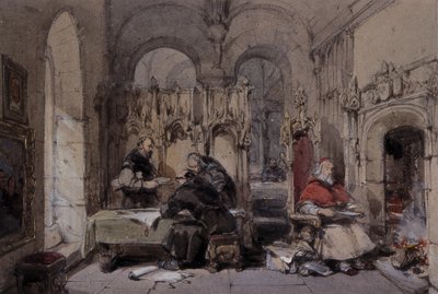 A biblioteca dos monges de George Cattermole