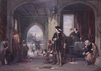 The Rivals Departure (wc no papel) de George Cattermole