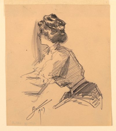 Mulher sentada de George Charles Aid