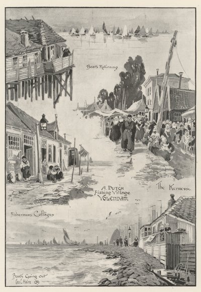 Uma aldeia de pescadores holandeses Volendam de George Charles Haite