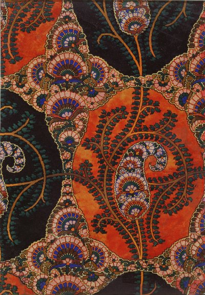 Design de tecido para xales Paisley, c.1871 de George Charles Haite