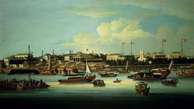 Uma visão dos Hongs de George Chinnery