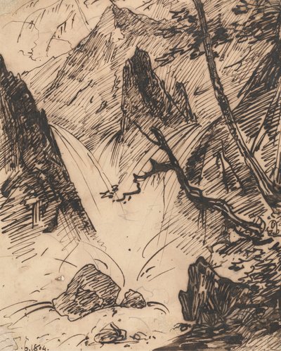 Uma Torrente Indiana de George Chinnery