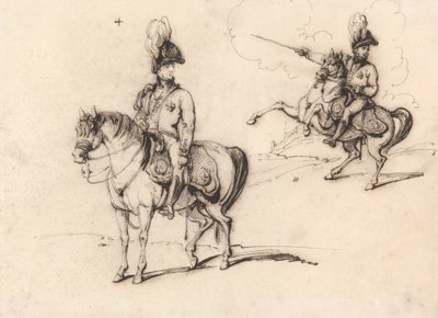 Estudos equestres de um oficial inglês de George Chinnery