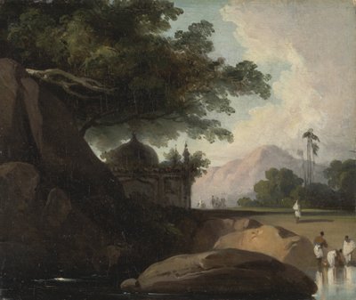 Paisagem indiana com templo de George Chinnery