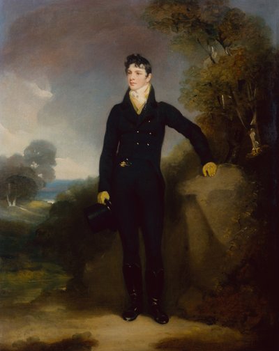 Retrato de um nobre, pensado para ser o conde de Limerick (óleo sobre tela) de George Chinnery