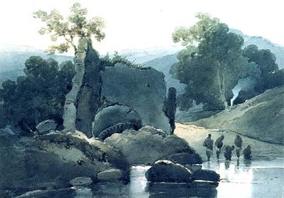 Tumba Arruinada com Abluções Hindu de George Chinnery