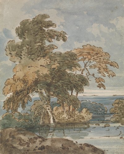 Árvores junto a um rio de George Chinnery