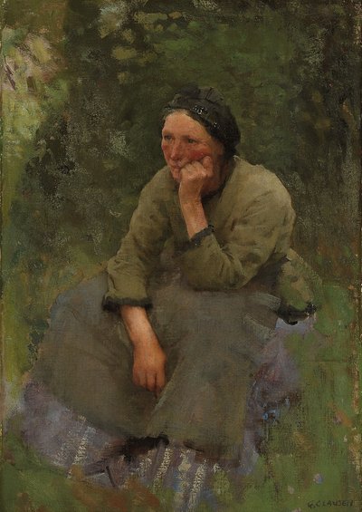 Um momento de descanso de George Clausen
