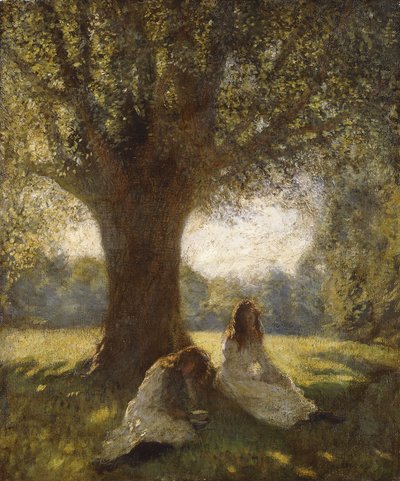 A Shady Spot, c.1920 (óleo sobre tela) de George Clausen