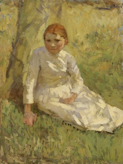 Rapariga num campo de George Clausen