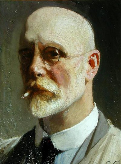 Auto-retrato com Cigarro de George Clausen