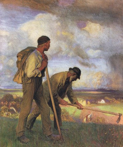 O menino e o homem de George Clausen
