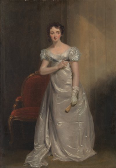 Harriet Smithson como Miss Dorillon, em "Wives as They Were, and Maids as They Are" de Elizabeth Inchbald de George Clint