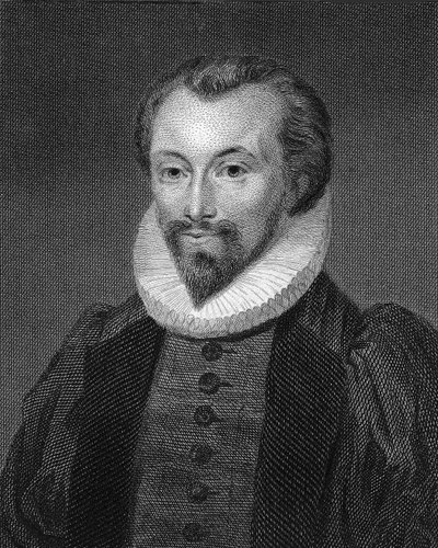 Retrato do poeta John Donne 1572-1631. de George Clint