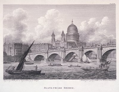 Ponte Blackfriars, Londres, 1827 de George Cooke