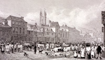 Smithfield Market, Londres, c1830 de George Cooke
