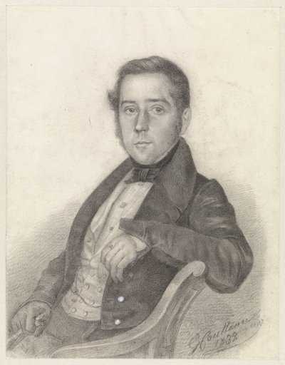 Retrato de um cavalheiro sentado de George Coutteau