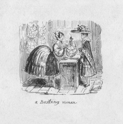 Uma mulher agitada, 1829 de George Cruikshank