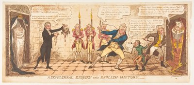 Inquérito sepulcral sobre história inglesa, 1 de junho de 1813. de George Cruikshank