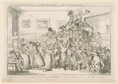 Uma cena no London Museum Piccadilly de George Cruikshank