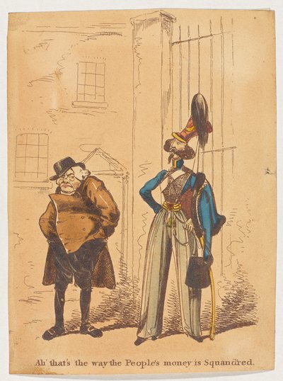 Ah, é assim que o dinheiro dos Povos é quadriculado. de George Cruikshank