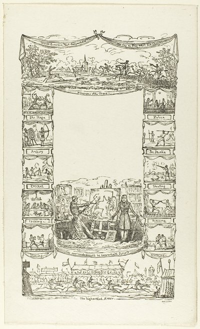 Anedotas: Borda para uma página de título de George Cruikshank