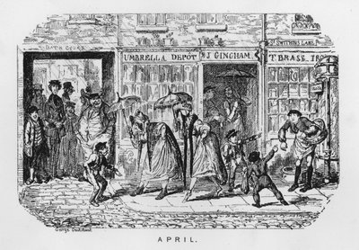 Abril (gravura) de George Cruikshank