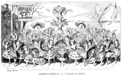 Capricornus - uma alcaparra, o século XIX. de George Cruikshank