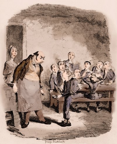 As aventuras de Charles Dickens "As aventuras de Oliver Twist". de George Cruikshank