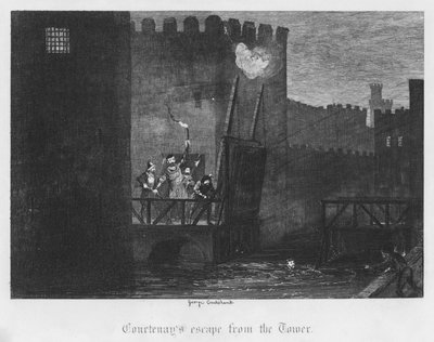A fuga da Courtenay da Torre (gravura) de George Cruikshank
