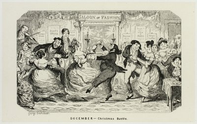 dezembro - Christmas Bustle from George Cruikshank