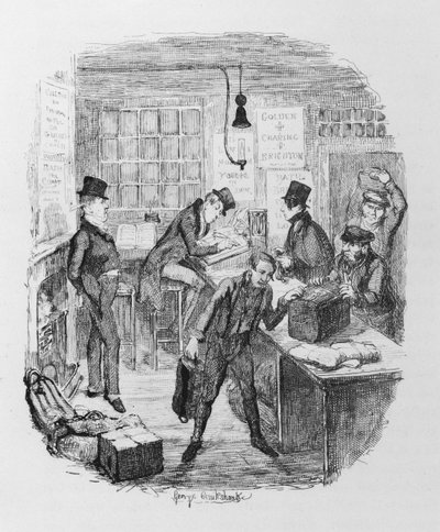 Early Coaches, c.1836 (gravura) de George Cruikshank