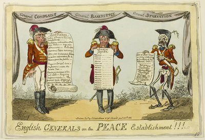 Generais ingleses sobre o Estabelecimento da Paz!!! de George Cruikshank