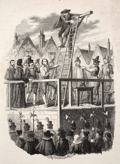 Execução de Guy Fawkes, pub. 1841. de George Cruikshank