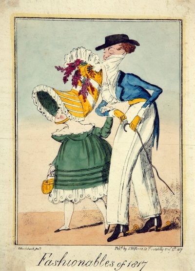 As modas de 1817 de George Cruikshank