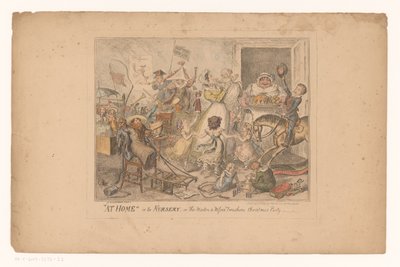 Feest in de kinderkamer
Em casa, no Viveiro, ou os mestres e misses de dois sapatos festa de Natal (título no objecto) de George Cruikshank