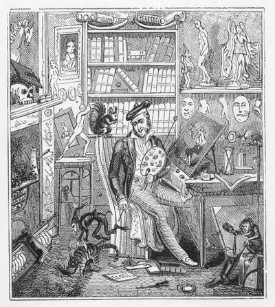Frontispício de ilustração para Cruikshank at Home (gravura) de George Cruikshank
