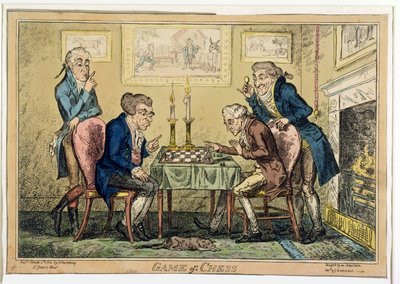 Game of Chess, publicado por H. Humphrey, London (gravura colorida) de George Cruikshank