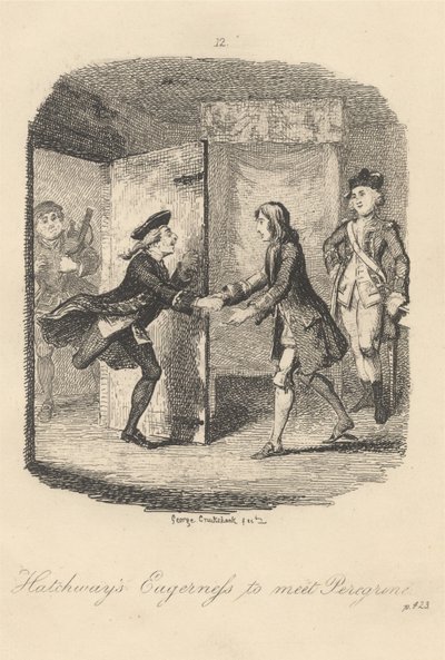 A ansiedade de Hatchway por encontrar Peregrine de George Cruikshank