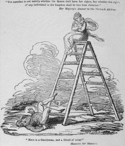 Aqui está um cavalheiro e um amigo meu !, c1820. de George Cruikshank