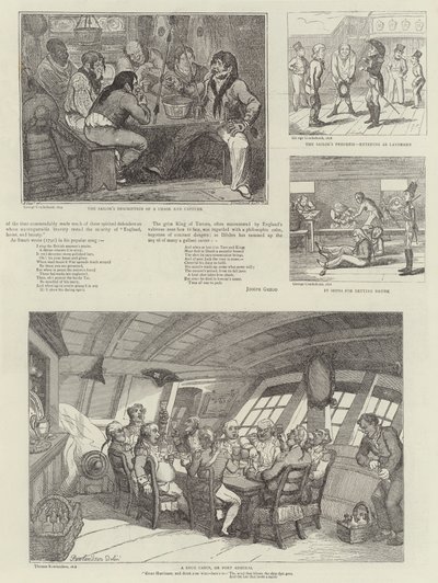 Arte humorística na Exposição Naval Real de George Cruikshank