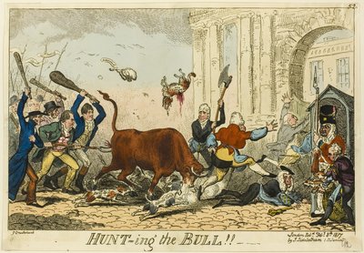 Caçando o touro!!! de George Cruikshank