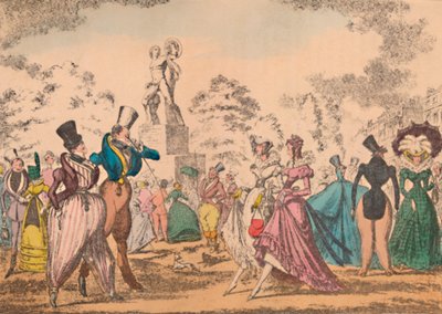 Hyde Park Corner em 1822, c1870 de George Cruikshank