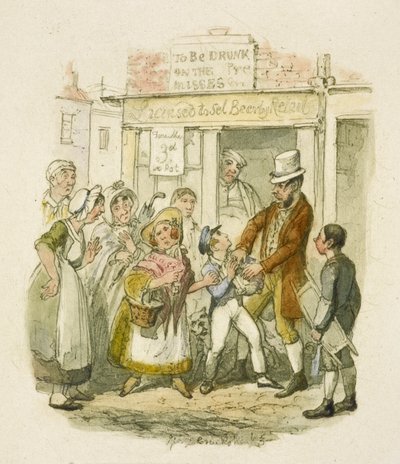 Ilustração para "Oliver Twist" de George Cruikshank